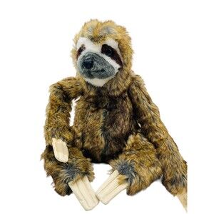 Melissa & Doug Sloth Realistic Plush 8808 Vinyl Claws 16" Soft Stuffed Animal